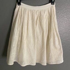 Joie White Cotton Eyelet Skirt Size XS